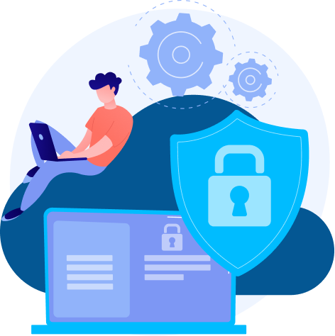 Estudiante con libro en la Academia de Ciberseguridad